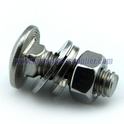 316 stainless steel carriage bolt with nut and washer supplier