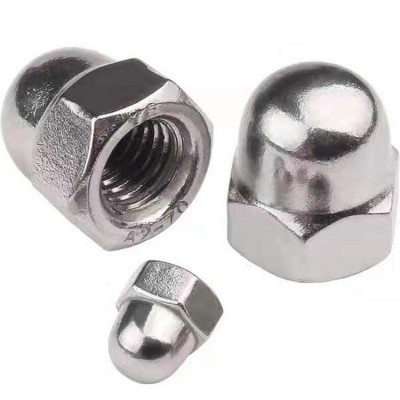 Zinc plated steel hexagon domed nuts